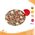 Hot sale 10 inch round iml plastic plate with Christmas santa painting